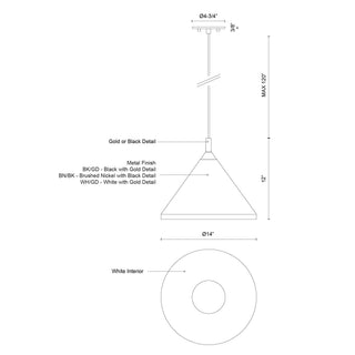 Dorothy 14 in Pendant

