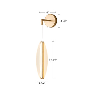 Agnes 23 in Brushed Gold Dimmable LED Wall Sconce