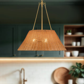 Ariette 22 in Natural Rattan Pendant