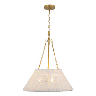 Ariette 22 in White Rattan Pendant