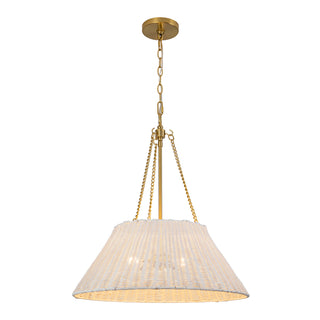 Ariette 22 in White Rattan Pendant
