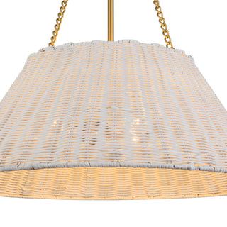 Ariette 22 in White Rattan Pendant