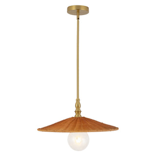 Aruba 18 in Pendant with Natural Rattan Shade
