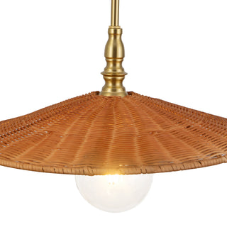 Aruba 18 in Pendant with Natural Rattan Shade