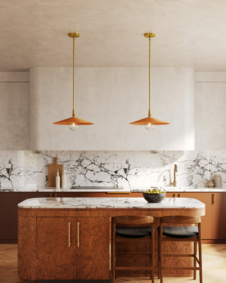Aruba 18 in Pendant with Natural Rattan Shade