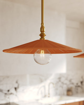 Aruba 18 in Pendant with Natural Rattan Shade