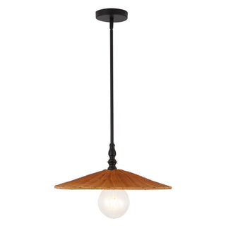 Aruba 18 in Pendant with Natural Rattan Shade