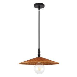 Aruba 18 in Pendant with Natural Rattan Shade