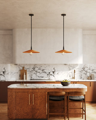 Aruba 18 in Pendant with Natural Rattan Shade