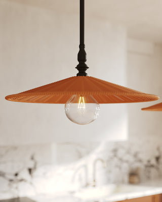 Aruba 18 in Pendant with Natural Rattan Shade