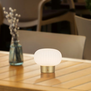 Boe 6 in Brushed Gold Dimmable LED Table Lamp