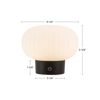Boe 6 in Brushed Gold Dimmable LED Table Lamp