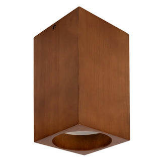 Bosco 5 in (10 in Height) Solid Wood Dimmable LED Flush Mount with Natural Oak Finish