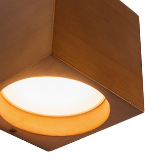 Bosco 5 in (5 in Height) Solid Wood Dimmable LED Wall Sconce with Natural Oak Finish