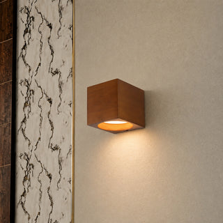 Bosco 5 in (5 in Height) Solid Wood Dimmable LED Wall Sconce with Natural Oak Finish