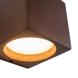 Bosco 5 in (5 in Height) Solid Wood Dimmable LED Wall Sconce with Dark Walnut Finish