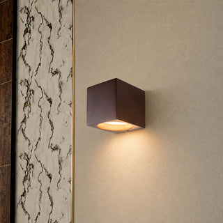 Bosco 5 in (5 in Height) Solid Wood Dimmable LED Wall Sconce with Dark Walnut Finish