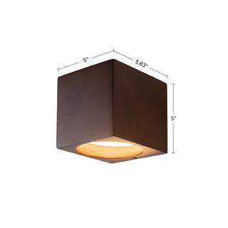 Bosco 5 in (5 in Height) Solid Wood Dimmable LED Wall Sconce