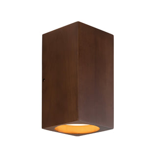 Bosco 5 in (10 in Height) Solid Wood Dimmable LED Wall Sconce with Dark Walnut Finish
