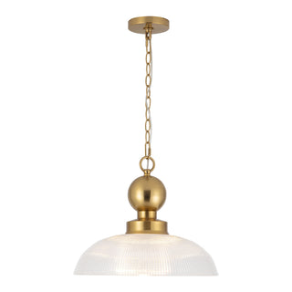 Broomfield 16 in Pendant with Clear Ribbed Glass