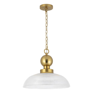 Broomfield 16 in Pendant with Clear Ribbed Glass