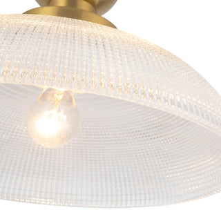 Broomfield 16 in Pendant with Clear Ribbed Glass