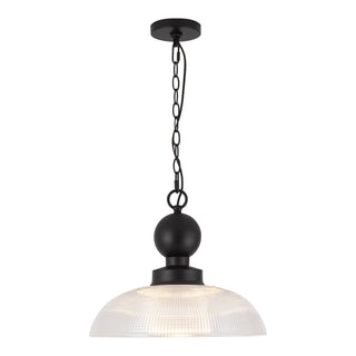 Broomfield 16 in Pendant with Clear Ribbed Glass
