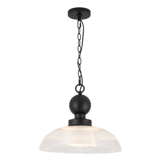 Broomfield 16 in Pendant with Clear Ribbed Glass