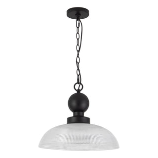 Broomfield 16 in Pendant with Clear Ribbed Glass
