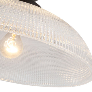 Broomfield 16 in Pendant with Clear Ribbed Glass