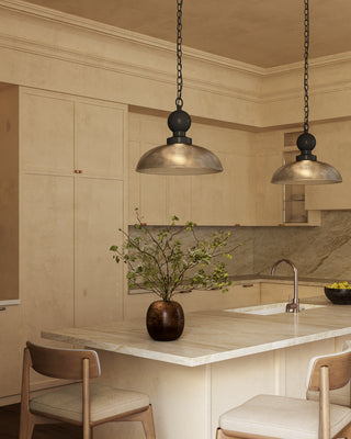 Broomfield 16 in Pendant with Clear Ribbed Glass