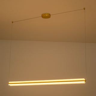 Brume 49 in Brushed Gold Dimmable LED Linear Pendant