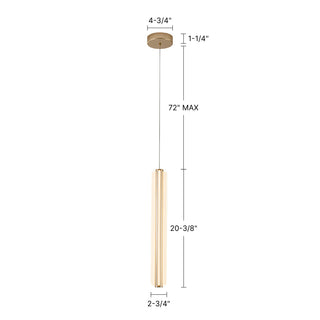 Brume 21 in Brushed Gold Dimmable LED Pendant