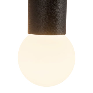 Calla 24 in Brushed Gold Dimmable LED Vanity Light with Black Vegan Leather