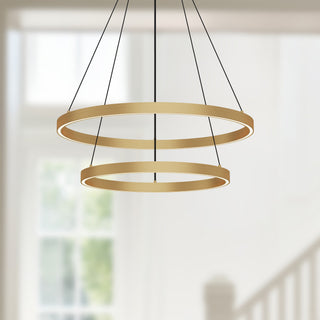 Cerchio 24 in 2 Layer Chandelier