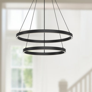 Cerchio 24 in 2 Layer Chandelier