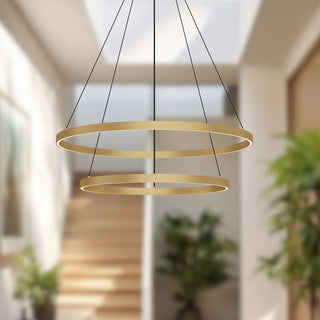 Cerchio 32 in 2 Layer Chandelier