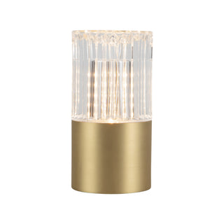 Cessa 4 in Brushed Gold Dimmable LED Exterior Portable Lamp