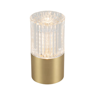 Cessa 4 in Brushed Gold Dimmable LED Exterior Portable Lamp