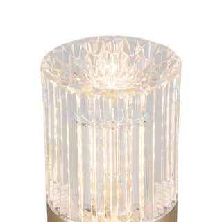 Cessa 4 in Brushed Gold Dimmable LED Exterior Portable Lamp