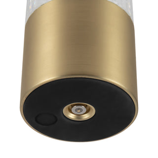 Cessa 4 in Brushed Gold Dimmable LED Exterior Portable Lamp