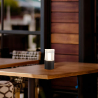 Cessa 4 in Matte Black Dimmable LED Exterior Portable Lamp