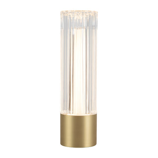 Cessa 8 in Brushed Gold Dimmable LED Exterior Portable Lamp