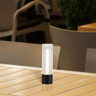 Cessa 8 in Matte Black Dimmable LED Exterior Portable Lamp
