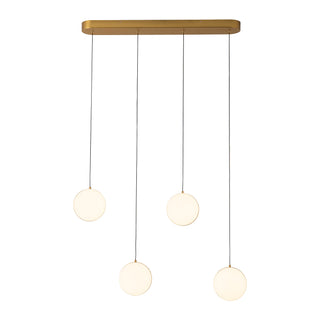 Echo 34 in Brushed Gold Dimmable LED Linear Pendant