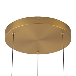 Echo 3 Head Brushed Gold Dimmable LED Multi Pendant
