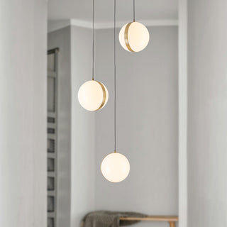 Echo 3 Head Brushed Gold Dimmable LED Multi Pendant