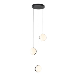 Echo 3 Head Black Dimmable LED Multi Pendant