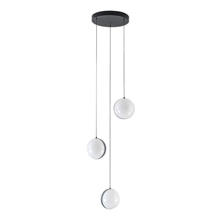 Echo 3 Head Black Dimmable LED Multi Pendant