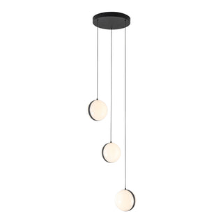Echo 3 Head Black Dimmable LED Multi Pendant